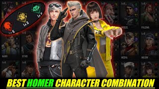 HOMER CHARACTER COMBINATION || Free Fire Best character skill combination for New HOMER character !! screenshot 5