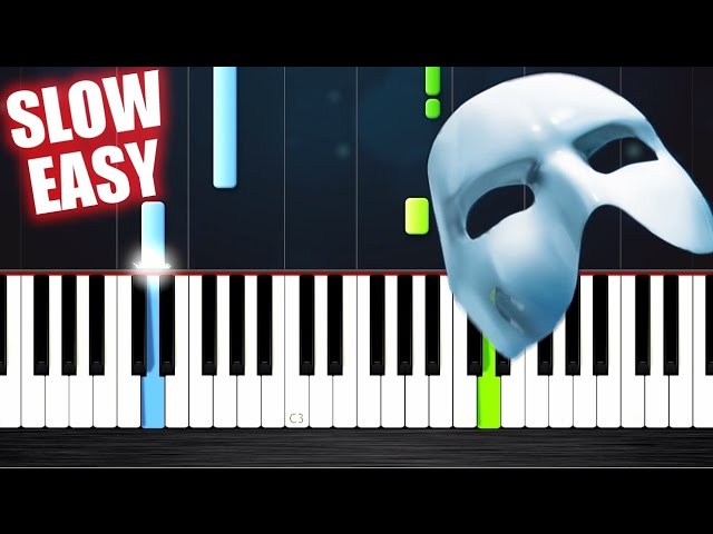 The Phantom Of The Opera Theme - SLOW EASY Piano Tutorial by PlutaX