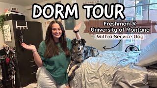 Dorm Tour @ University of Montana with a Service Dog ||2023 College Freshman