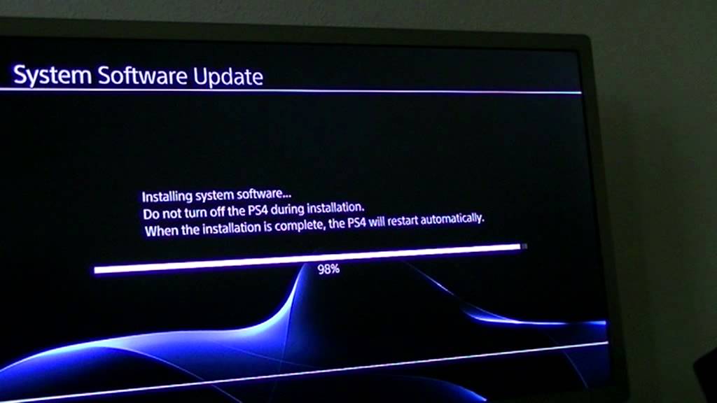 cannot start ps4 download update