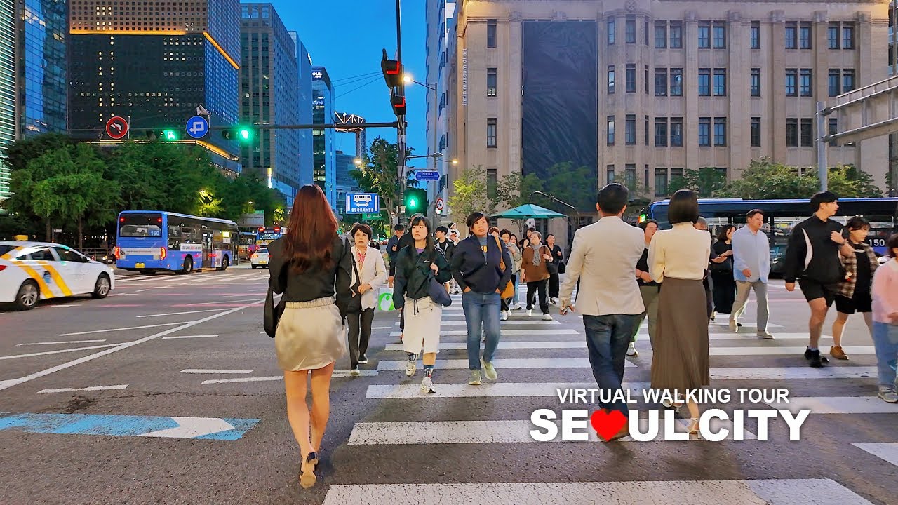 SEOUL CITY TRAVEL 6 - City Hall, Gwanghwamun, Cheonggyecheon, Euljiro, Bukchon, Insadong, Jongno, 4K