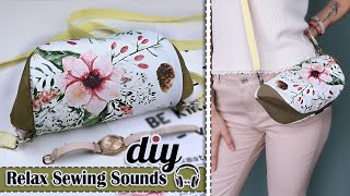 DIY Purse Bag only from 2 Pieces of Fabric [ASMR Relax Sewing Sounds]