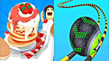 Pancake Run Vs Going balls | Next Level Gameplay | Android Ios - All Level Gameplay |