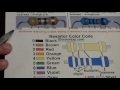 Electronics resistor color code explained for 4 or 5 bands