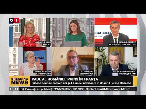 POLITICA ZILEI CU I. CONSTANTIN. CIUCĂ: MENȚINEM COTA UNICĂ. PAUL AL ROMÂNIEI PRINS, ÎN FRANȚA P1/2