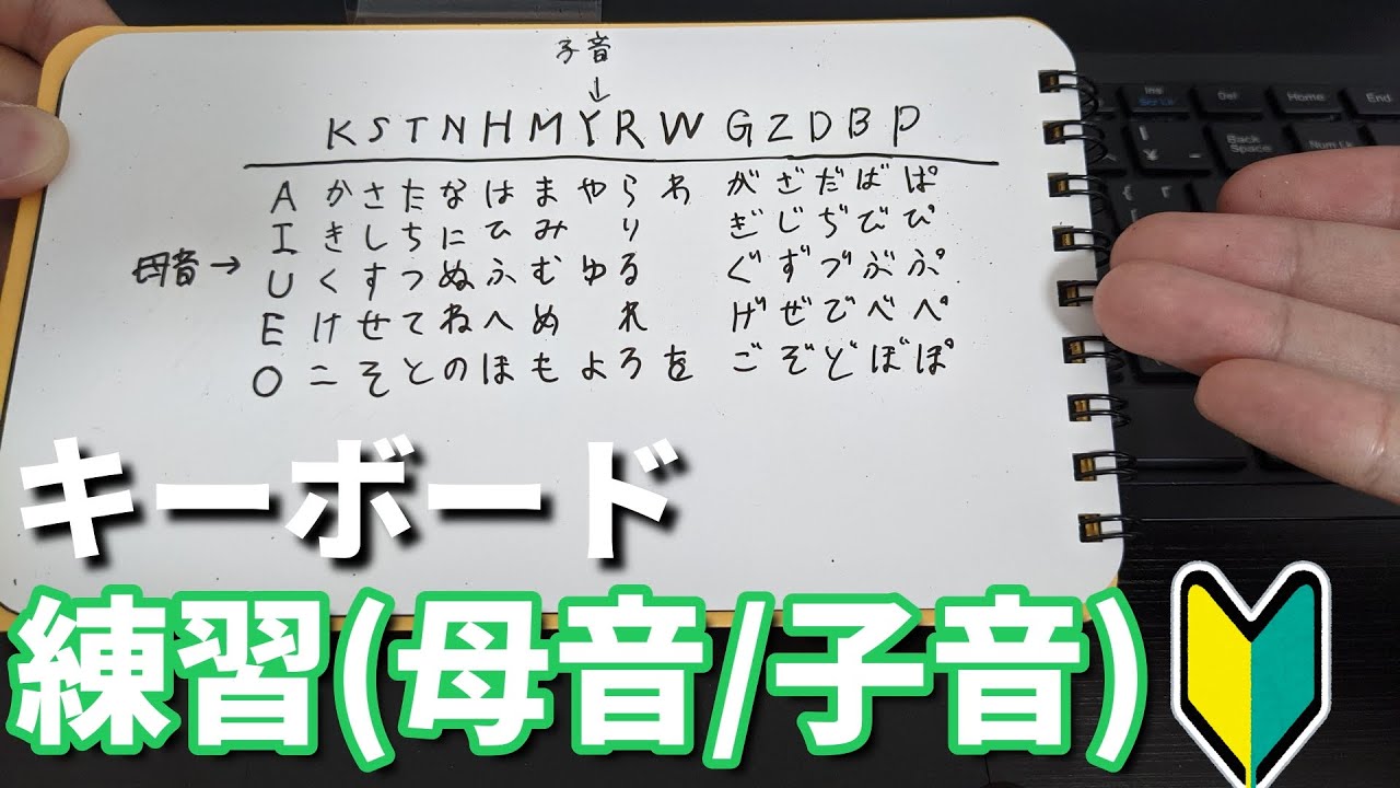 ローマ字タイピング・文字入力の超基本練習(母音と子音)【パソコン初心者】