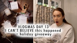 I CAN&#39;T BELIEVE this happened to me + holiday giveaway! | VLOGMAS DAY 13
