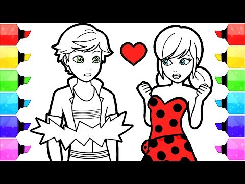 Miraculous Ladybug Coloring Pages The Big Reveal | How To Draw And Color Ladybug Reveal Cat Noir