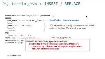 Druid Summit 2022: Apache Druid 24.0 New Feature- SQL Based Ingestion