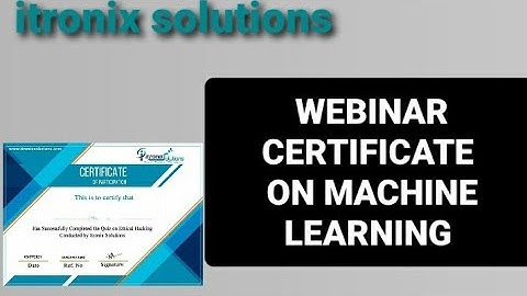 INTRONIX SOLUTIONS - MACHINE LEARNING WEBINAR CERTIFICATE FOR FREE - TAMIL