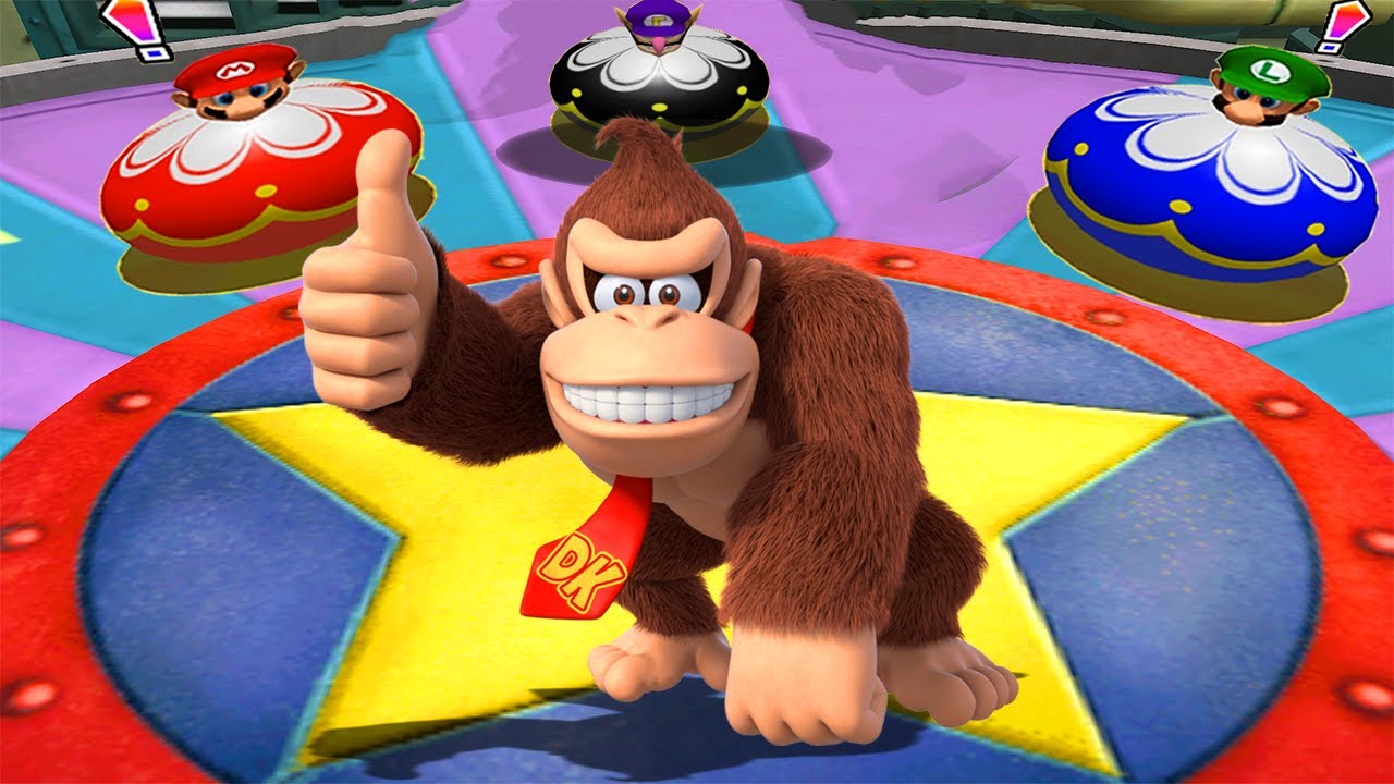 Mario Party 4 - Lucky Minigames - Donkey Kong vs Daisy vs Wario vs Peach