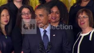DC:OBAMA- WOMEN'S RIGHTS YES WE CAN (CHEERS)