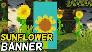 How To Make A Sunflower Banner in Minecraft! (LOOM CRAFTING)