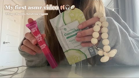 My first asmr video 🩰🎧🥥 (Whisper Ramble + Satisfying Triggers)