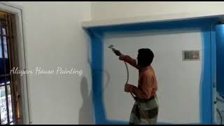 Inner spray painting works | Tamil house paint and polish | alagan house painting