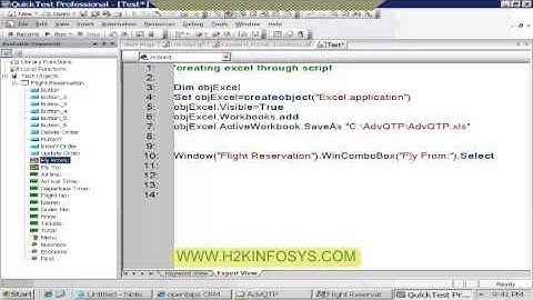 Data Table in Qtp | Creating Excel using Script | QTP Online Training | HP Tutorial