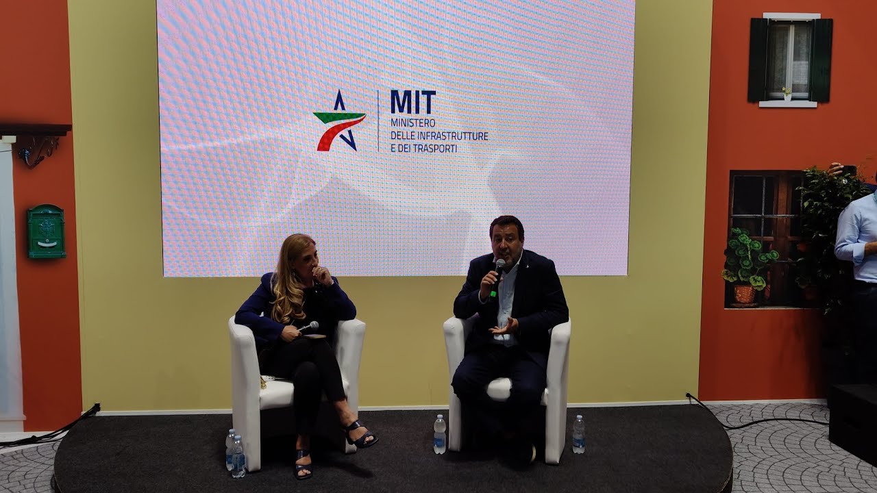 Intervento del ministro Salvini al padiglione MIT 