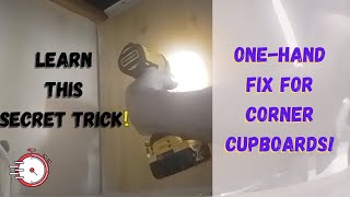 SECRET ONE-HAND fix for CORNER cupboard shelves!