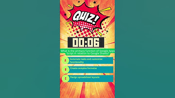 Google Apps Script 101: Automate Your Google Sheets Like a Pro #googlesheets  #quiz