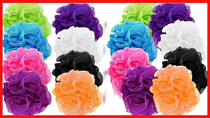 Loofah Mesh Bath Shower Sponges I (8-Pack) Multi-Color Bath Sponges for Shower I Best Shower