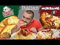 Italian Mukbang | Chicken Parmigiana, Spaghetti & Meatballs, Pizza, Baklava