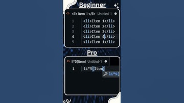 Beginner vs. Pro HTML Coding: Manual Lists vs Lightning-Fast Emmet Shortcuts!