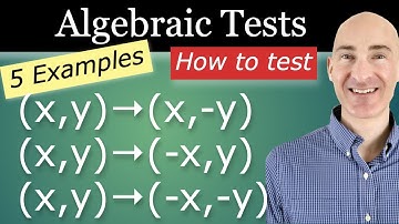 Algebraic Tests for Symmetry (x axis, y axis, origin)