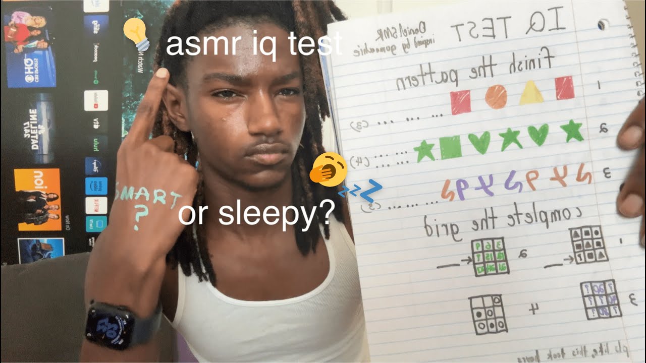 Тест ASMR IQ на сон (последовательности, сетки, вращения, чернильные пятна и т. д.)