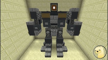 Minecraft - How To Build Transformers 5 WW2 Bumblebee Robot Mode!