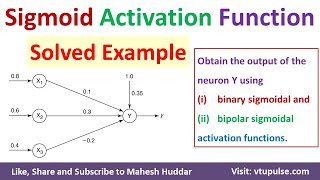 3. Sigmoid Activation Function Solved Example | Soft Computing | Machine Learning ANN Mahesh Huddar screenshot 1