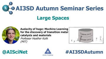 AI3SD Autumn Seminar IX: Large Spaces - Talk 1 - Professor Heather Kulik