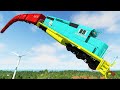 Crazy High Speed Long Train Jump Crashes | BeamNG Drive Accidents - Dancing Cars