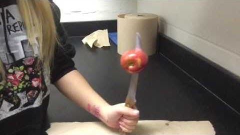 Knife apple experiment