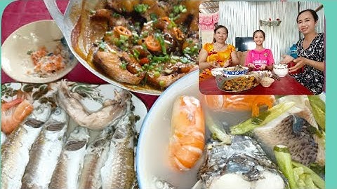 Bữa cơm canh chua rau mát với cá lóc đồng kho khô tiêu