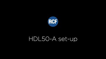 RCF HDL50-A Line array active speaker - Tutorial lingua italiana