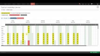 Teacher's availability calendar