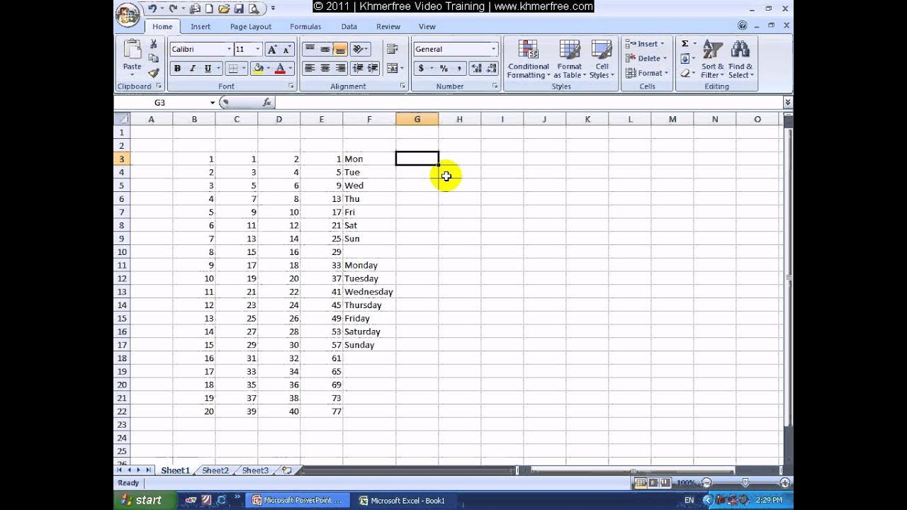 Microsoft Excel 2007 Tutorial How to Set Auto Number - YouTube