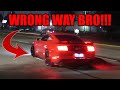 MUSTANG DRIVER GOES WILD & DOES DONUTS LEAVING DA PUB CAR SHOW!!!