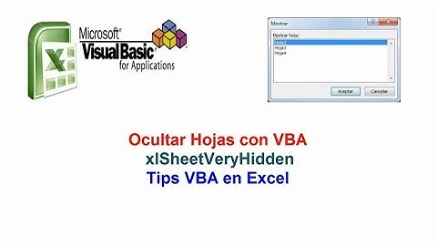 Ocultar Hojas con VBA