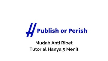 Cara Download, Install, dan Menggunakan Publish Or Perish di Windows