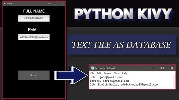 Python Kivy Text File as Data Base(Free Source Code)