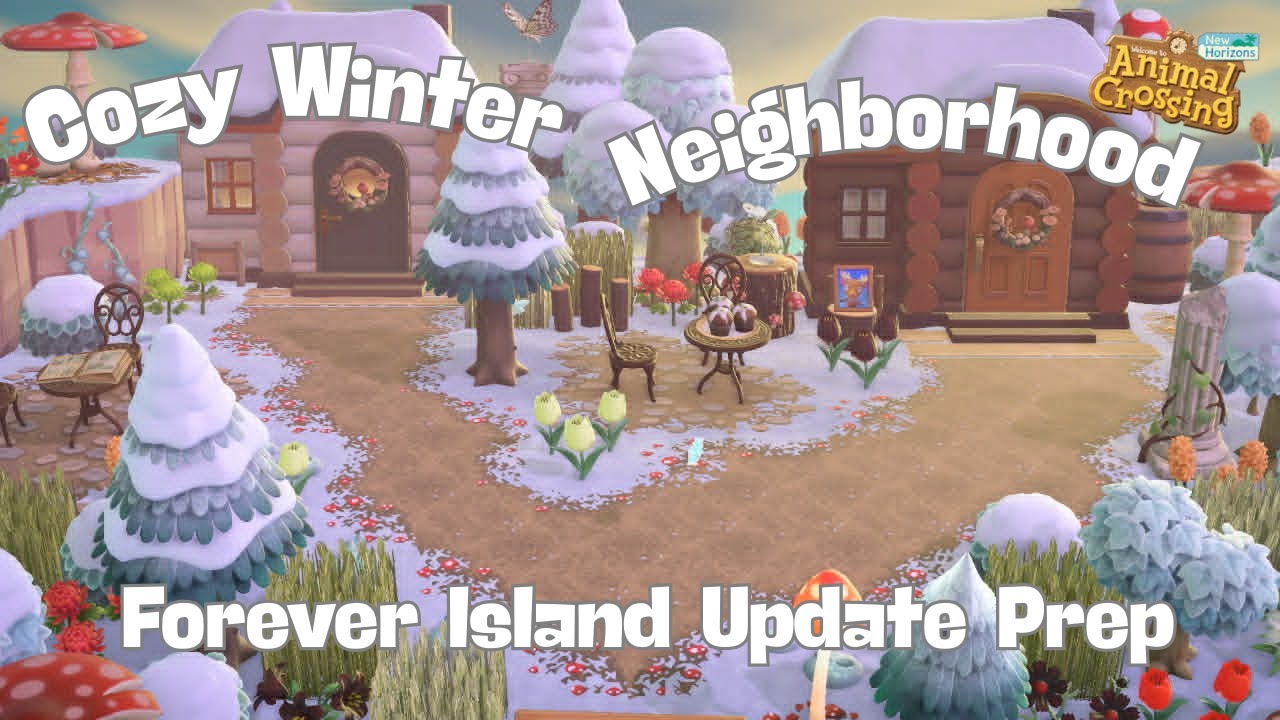 Уютный зимний район на острове Моего Вечного