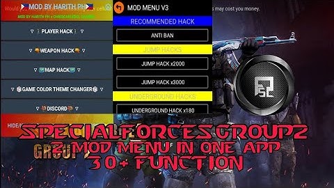 2 Mod Menu in one app. SpecialForcesGroup2