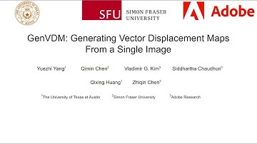 GenVDM: Generating Vector Displacement Maps From a Single Image, CVPR 2025