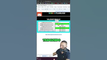 COMO VALIDAR EMAILS NO GOOGLE PLANILHAS