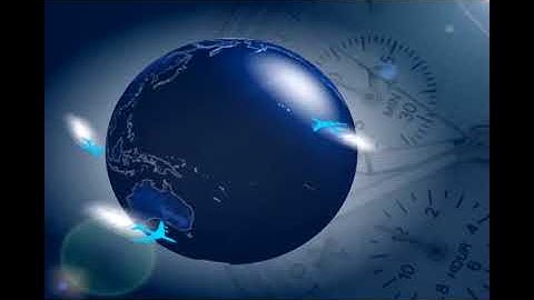 Globe with planes and time Animation Motion Background Stock Video Footage Free For Editing