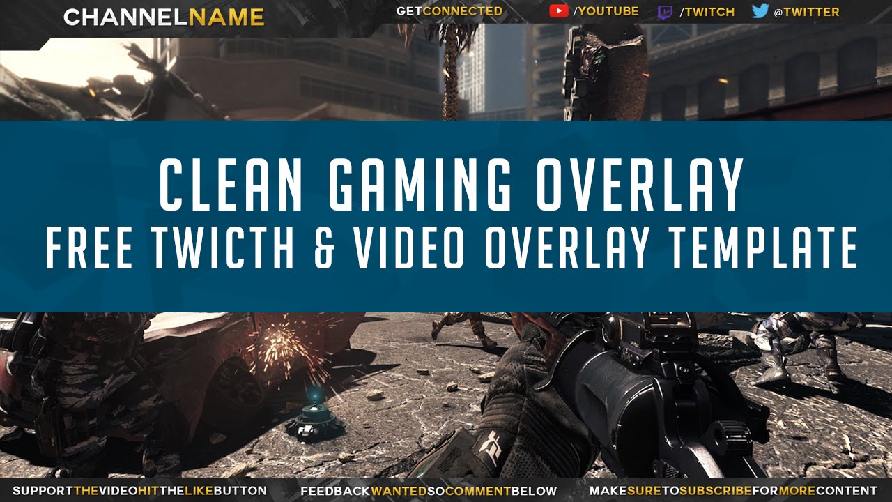 Free GFX: Free Twitch Overlay Template (Video Overlay) / PSD - YouTube