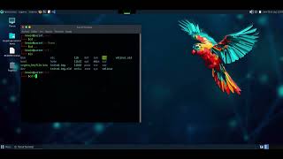 Comando Binwalk Parrot Security OS