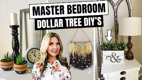 HIGH END DOLLAR TREE DIYs for the MASTER BEDROOM - MODERN FARMHOUSE DECOR