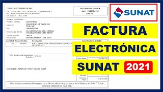 How to Issue an Electronic Invoice 2021 - Sunat